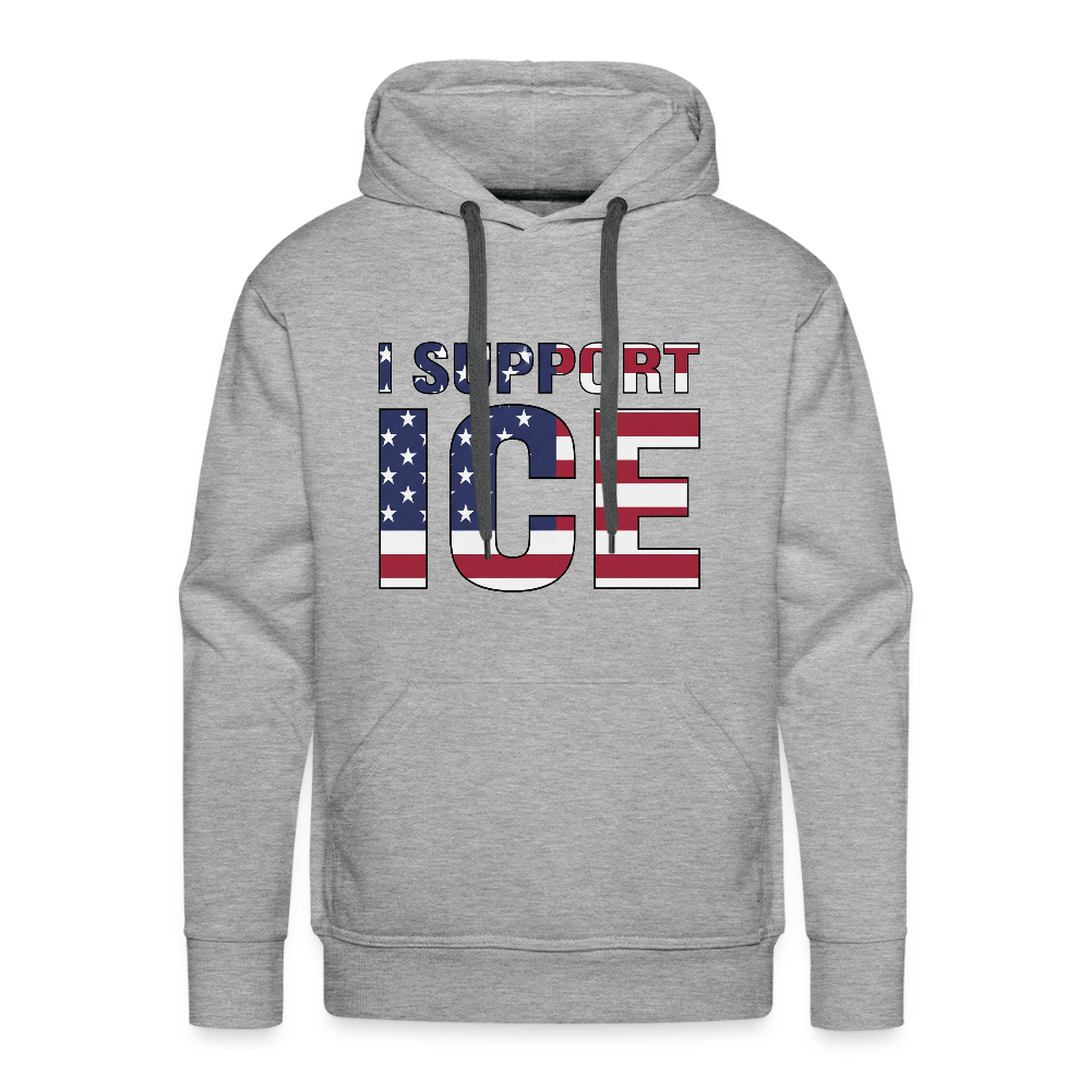 I Support ICE Men’s Premium Hoodie - heather grey