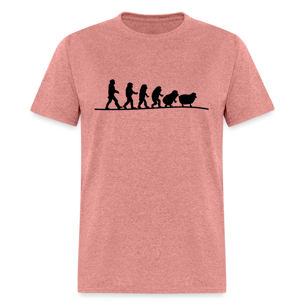 Human Evolution to Sheep Classic T-Shirt - heather mauve