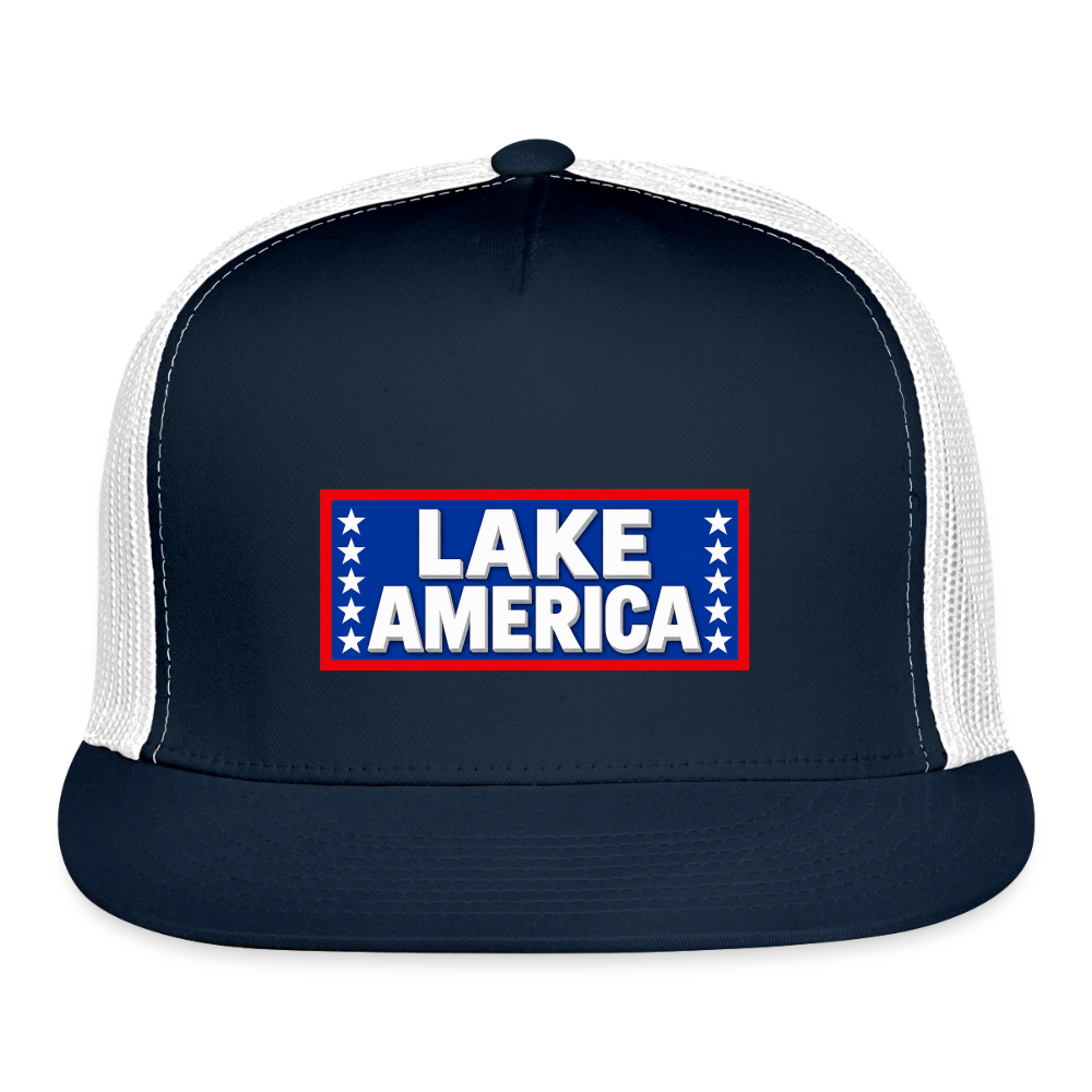 Lake America Trucker Hat - navy/white