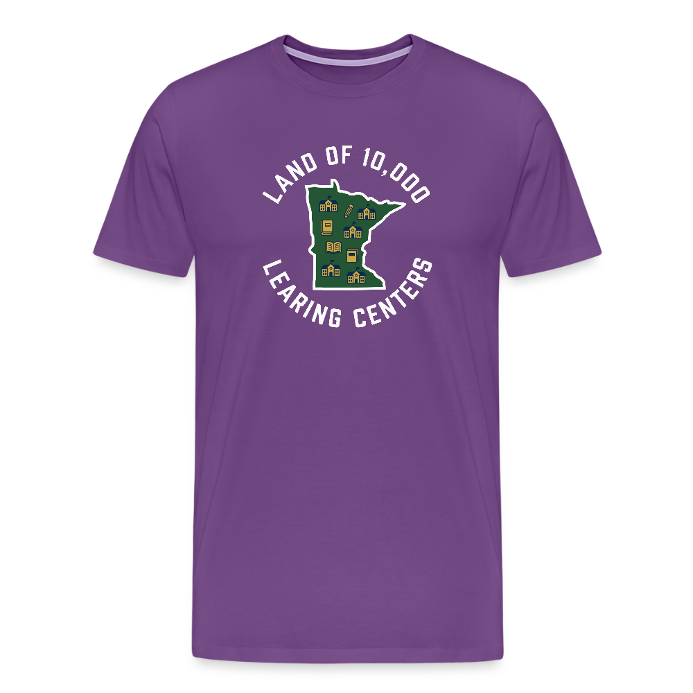 Land of 10,000 Learning Centers Funny Men's Premium T-Shirt - purple