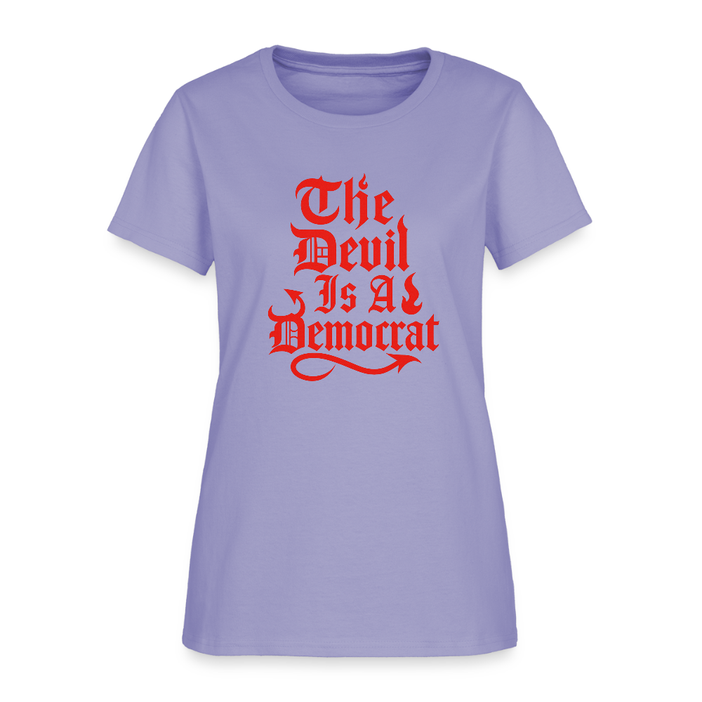 The Devil Is A Democrat Women's T-Shirt - lavender