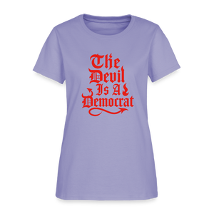 The Devil Is A Democrat Women's T-Shirt - lavender