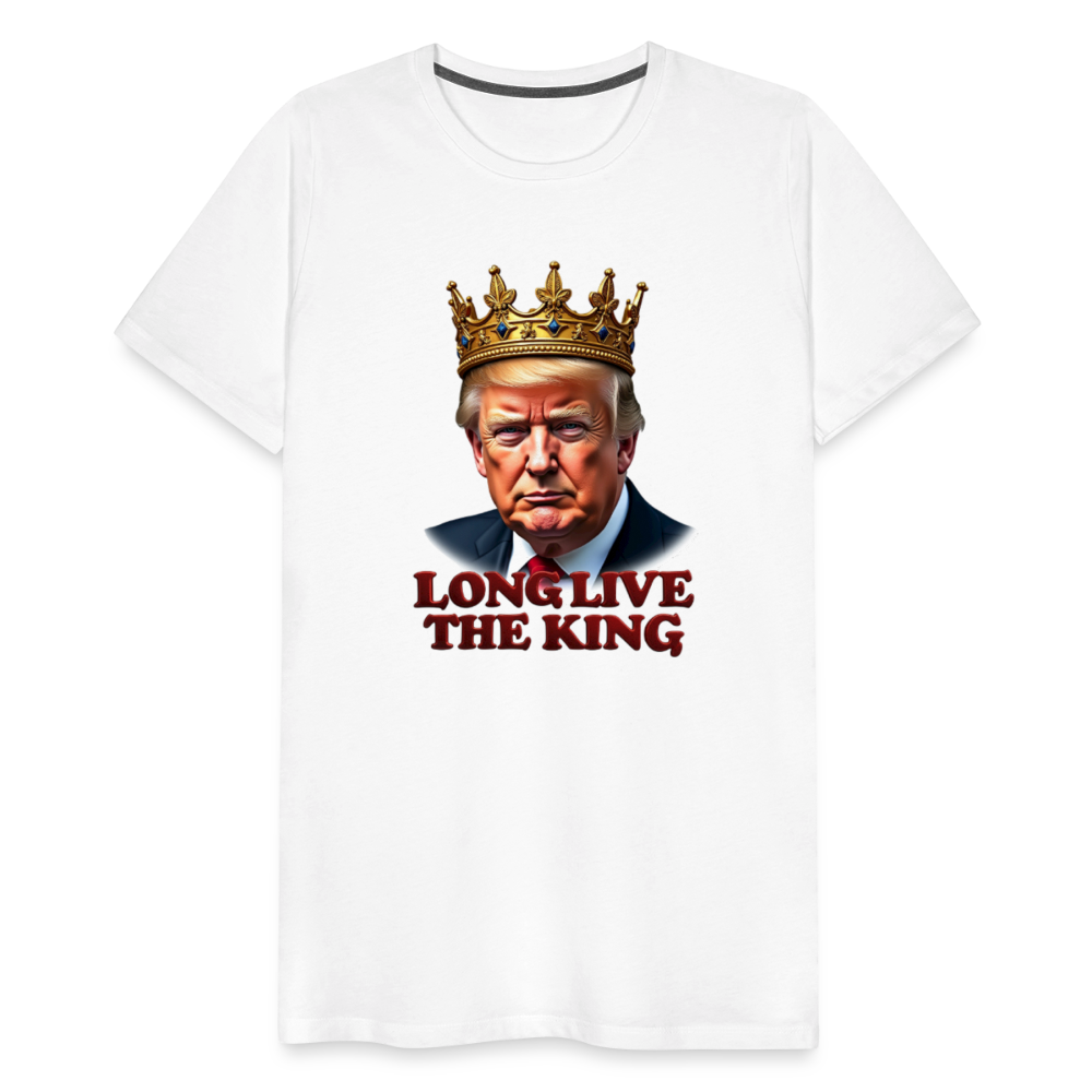 Donald Trump "Long Live The King" Men's Premium T-Shirt - white