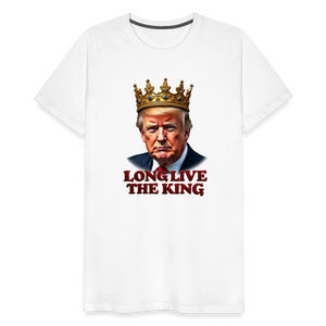 Donald Trump "Long Live The King" Men's Premium T-Shirt - white