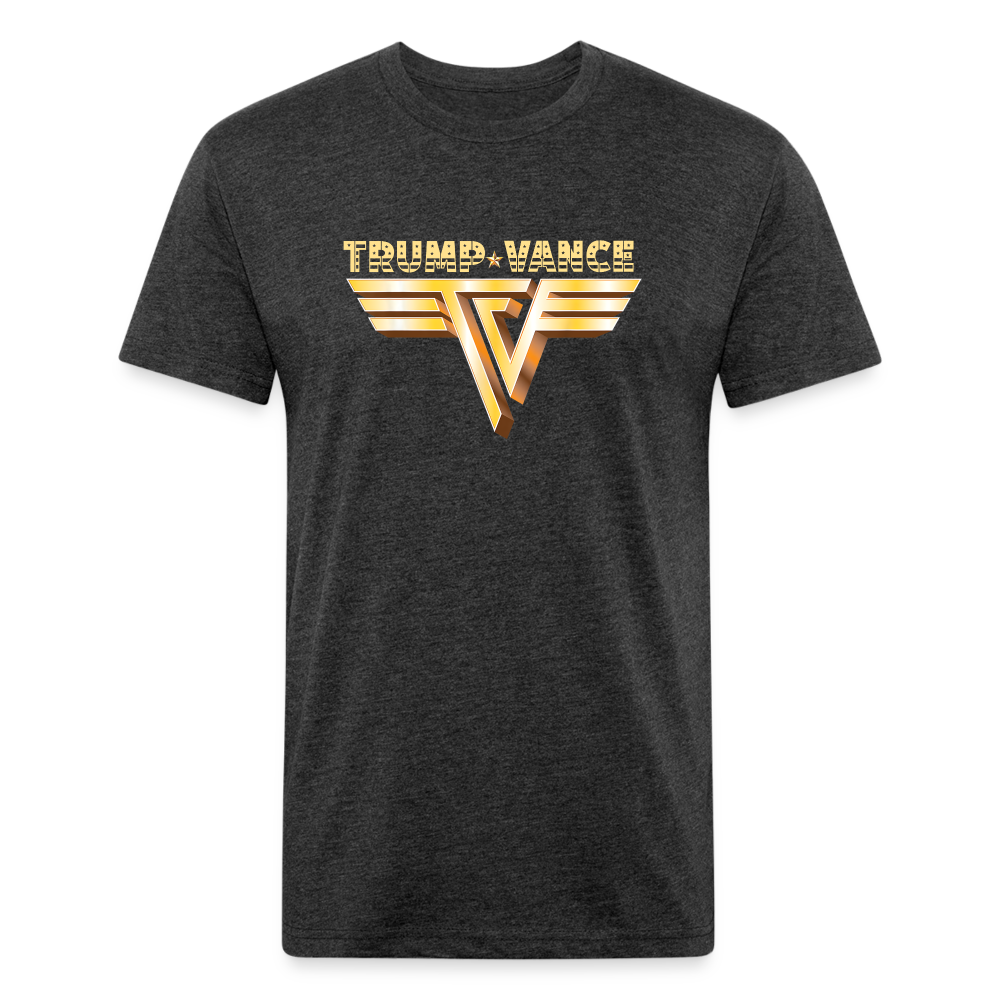 Trump/Vance Fitted Cotton/Poly T-Shirt by Next Level - heather black