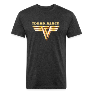 Trump/Vance Fitted Cotton/Poly T-Shirt by Next Level - heather black