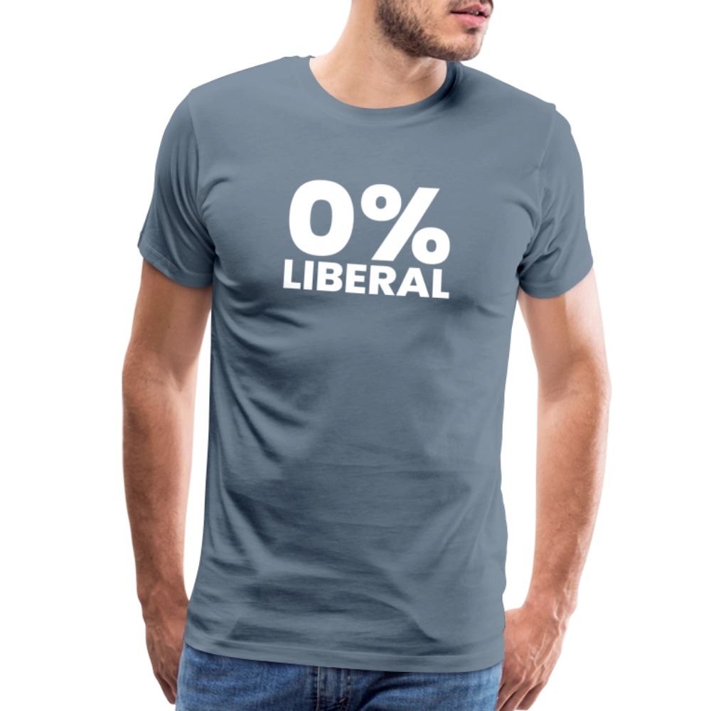 0% Liberal Men's Premium T-Shirt - steel blue