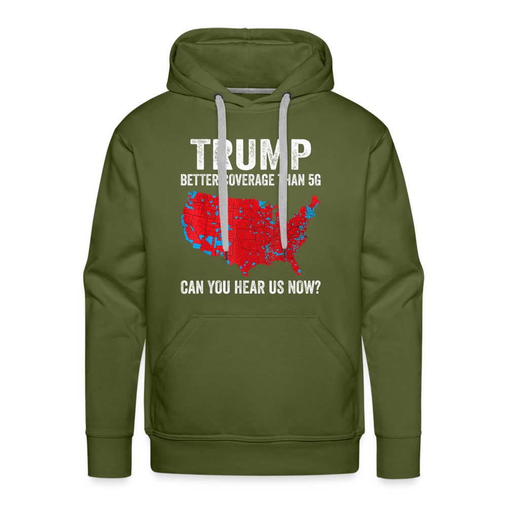 Can you hear us now? Men’s Premium Hoodie - olive green