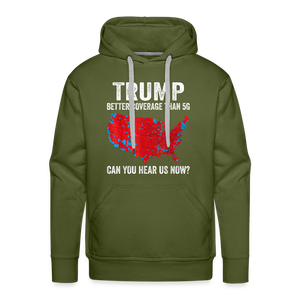 Can you hear us now? Men’s Premium Hoodie - olive green