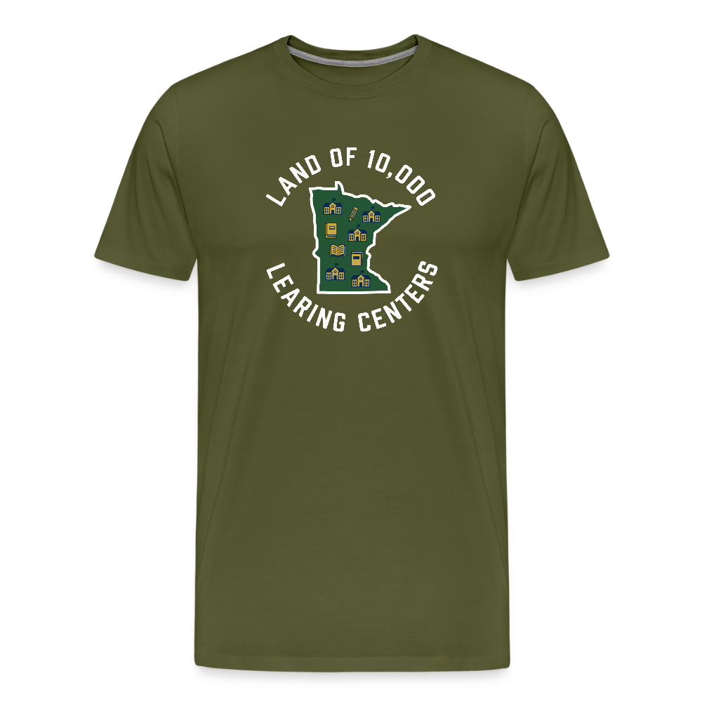 Land of 10,000 Learning Centers Funny Men's Premium T-Shirt - olive green