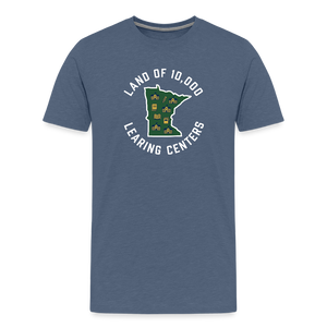 Land of 10,000 Learning Centers Funny Men's Premium T-Shirt - heather blue