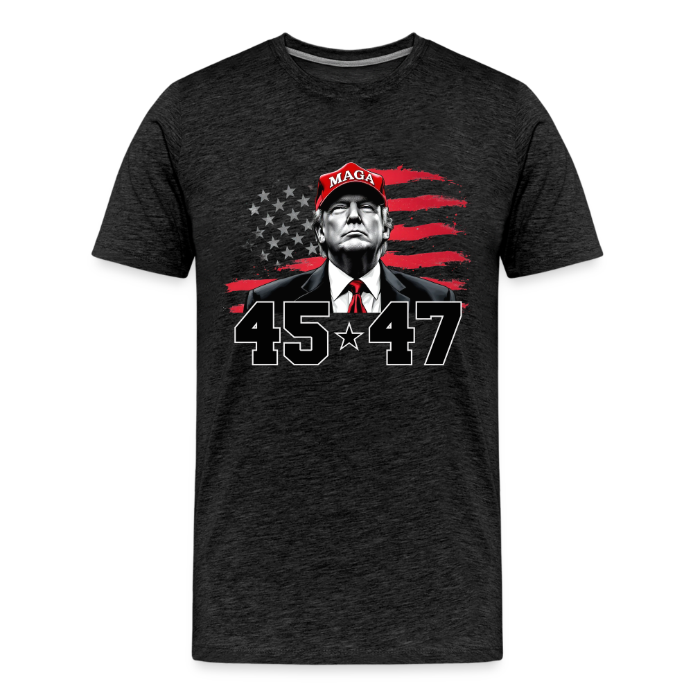 45 47 Trump Men's Premium T-Shirt - charcoal grey