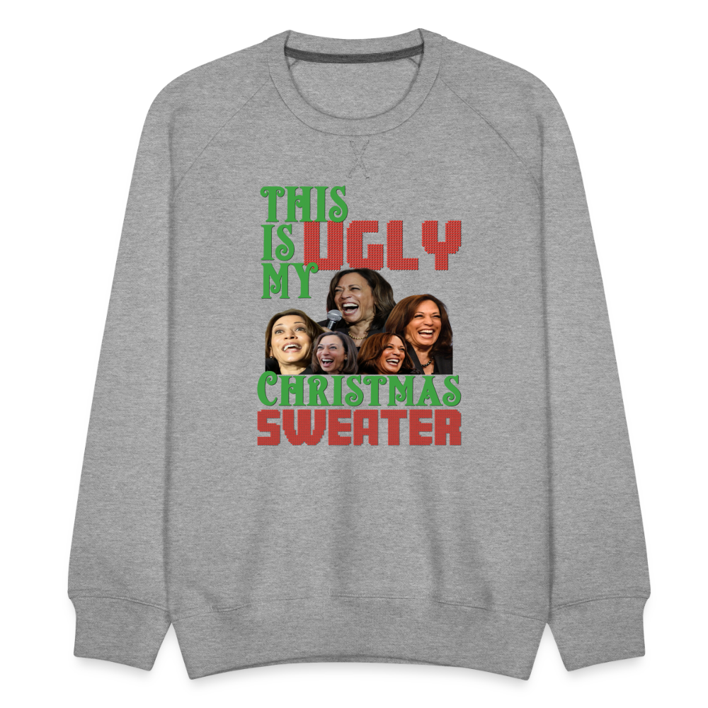 This Is My Ugly Christmas Sweater Funny Kamala Men’s Premium Sweatshirt - heather grey