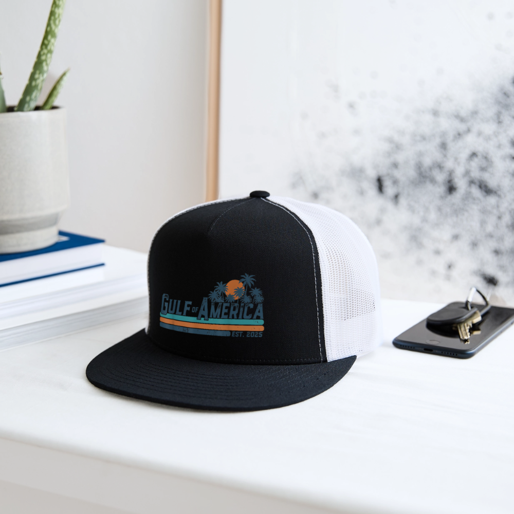 Gulf of America Retro Trucker Hat - black/white