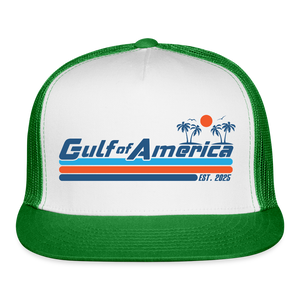 Gulf of America Trucker Hat - white/kelly green