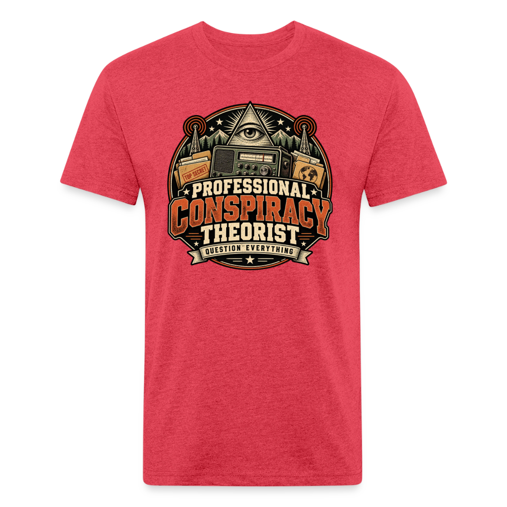 Professional Conspiracy Theorist – Men’s Fitted Graphic T-Shirt - heather red