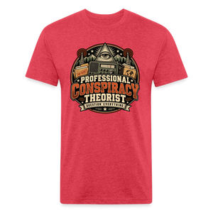 Professional Conspiracy Theorist – Men’s Fitted Graphic T-Shirt - heather red