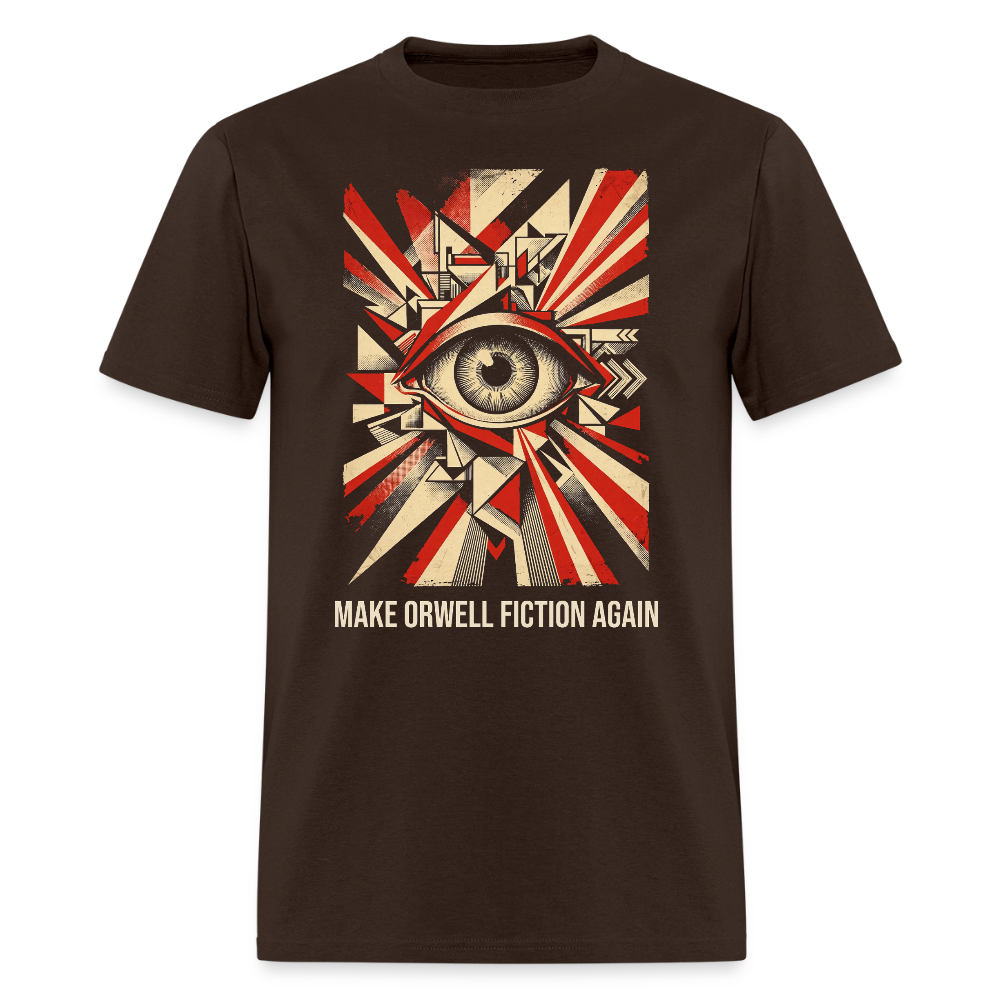 Make Orwell Fiction Again Classic T-Shirt - brown