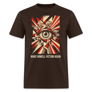 Make Orwell Fiction Again Classic T-Shirt - brown