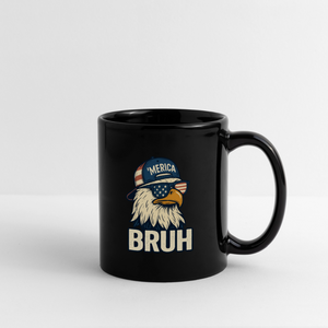 Funny Bruh Patriotic Eagle Full Color Mug - black