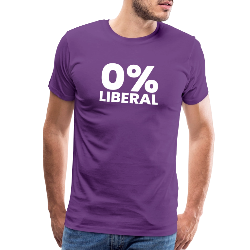 0% Liberal Men's Premium T-Shirt - purple