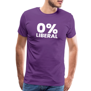 0% Liberal Men's Premium T-Shirt - purple