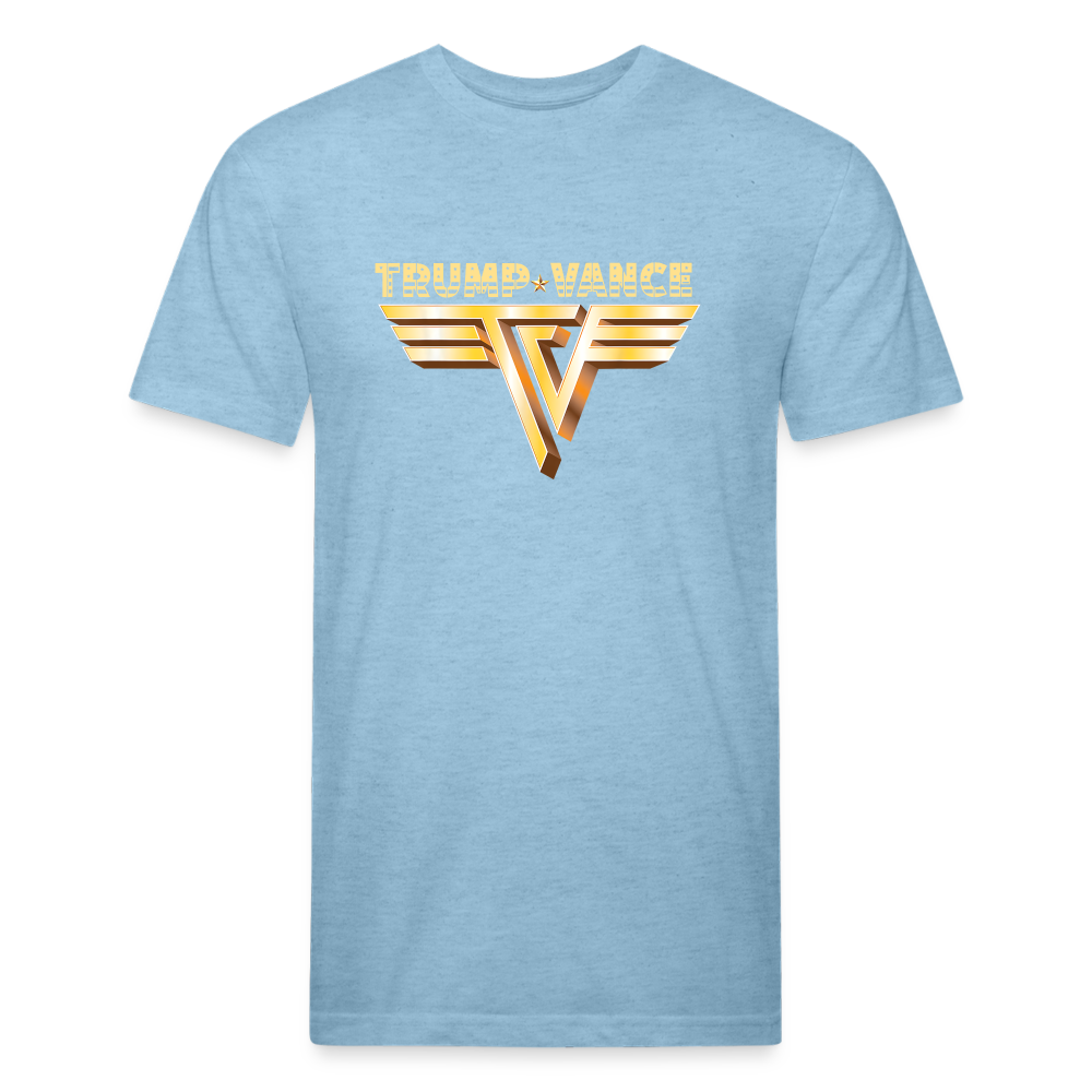 Trump/Vance Fitted Cotton/Poly T-Shirt by Next Level - heather blue