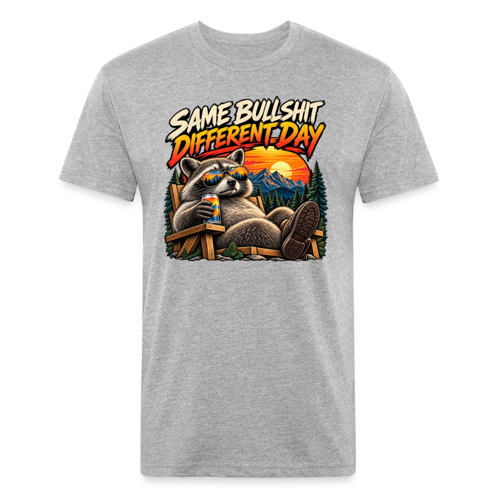 Same Bullshit Different Day – Men's Fitted Graphic T-Shirt - heather gray