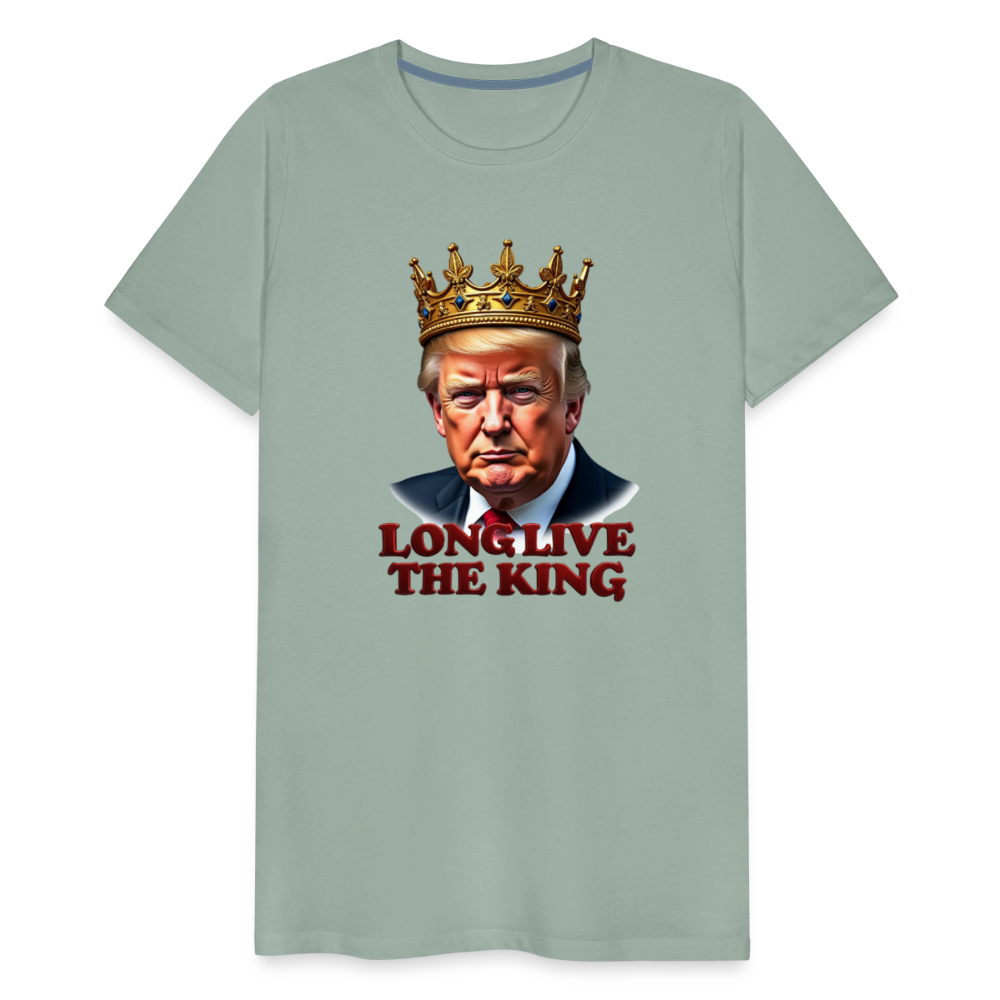 Donald Trump "Long Live The King" Men's Premium T-Shirt - steel green