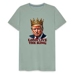 Donald Trump "Long Live The King" Men's Premium T-Shirt - steel green