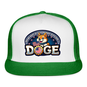 DOGE Trucker Hat - white/kelly green