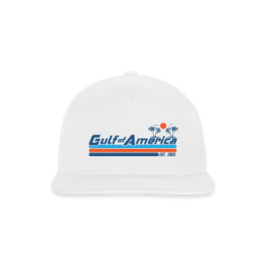 Gulf of America Snapback Baseball Cap - white