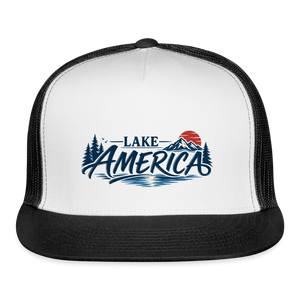 Lake America Trucker Hat - white/black