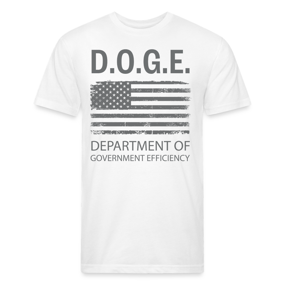 DOGE, Department of Government Efficiency Fitted Cotton/Poly T-Shirt by Next Level - white