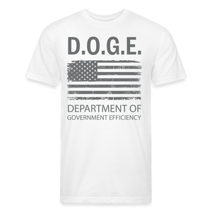 DOGE, Department of Government Efficiency Fitted Cotton/Poly T-Shirt by Next Level - white