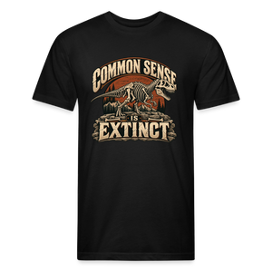 Common Sense Is Extinct – Men’s Fitted Graphic T-Shirt - black