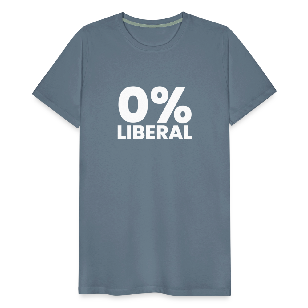 0% Liberal Men's Premium T-Shirt - steel blue
