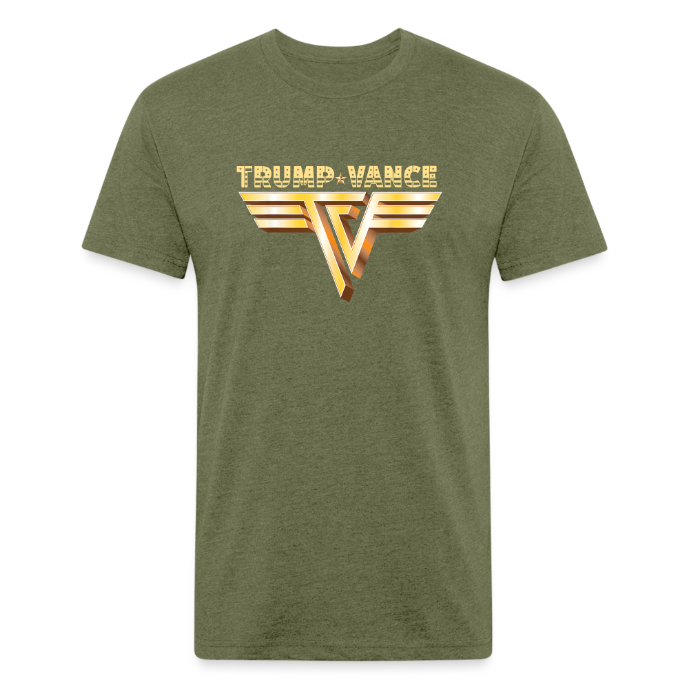 Trump/Vance Fitted Cotton/Poly T-Shirt by Next Level - heather military green