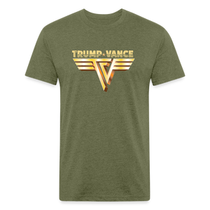 Trump/Vance Fitted Cotton/Poly T-Shirt by Next Level - heather military green