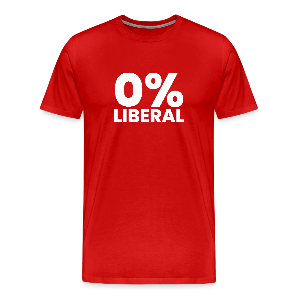 0% Liberal Men's Premium T-Shirt - red