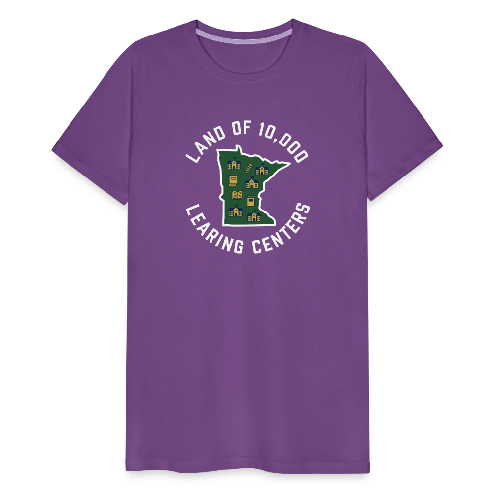 Land of 10,000 Learning Centers Funny Men's Premium T-Shirt - purple