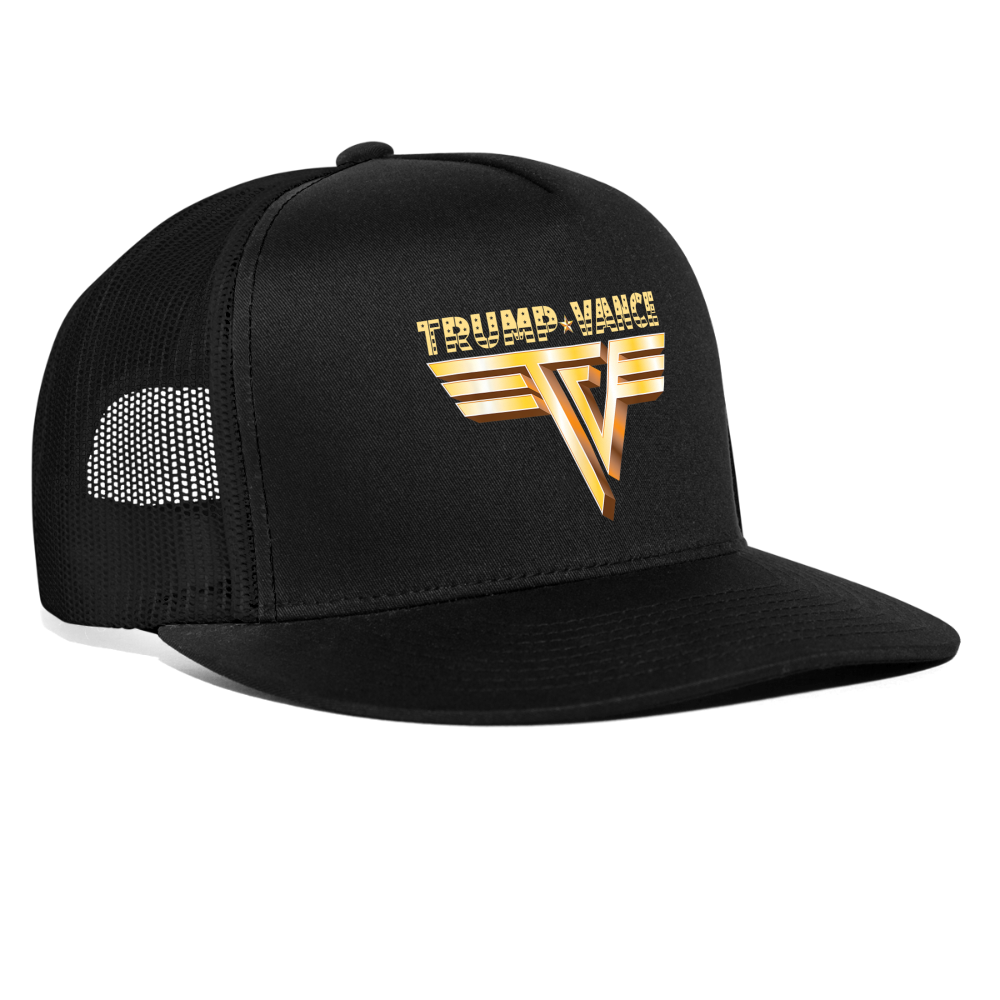 Trump/Vance Trucker Hat - black/black