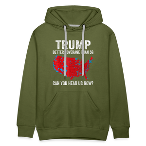 Can you hear us now? Men’s Premium Hoodie - olive green