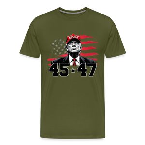 45 47 Trump Men's Premium T-Shirt - olive green