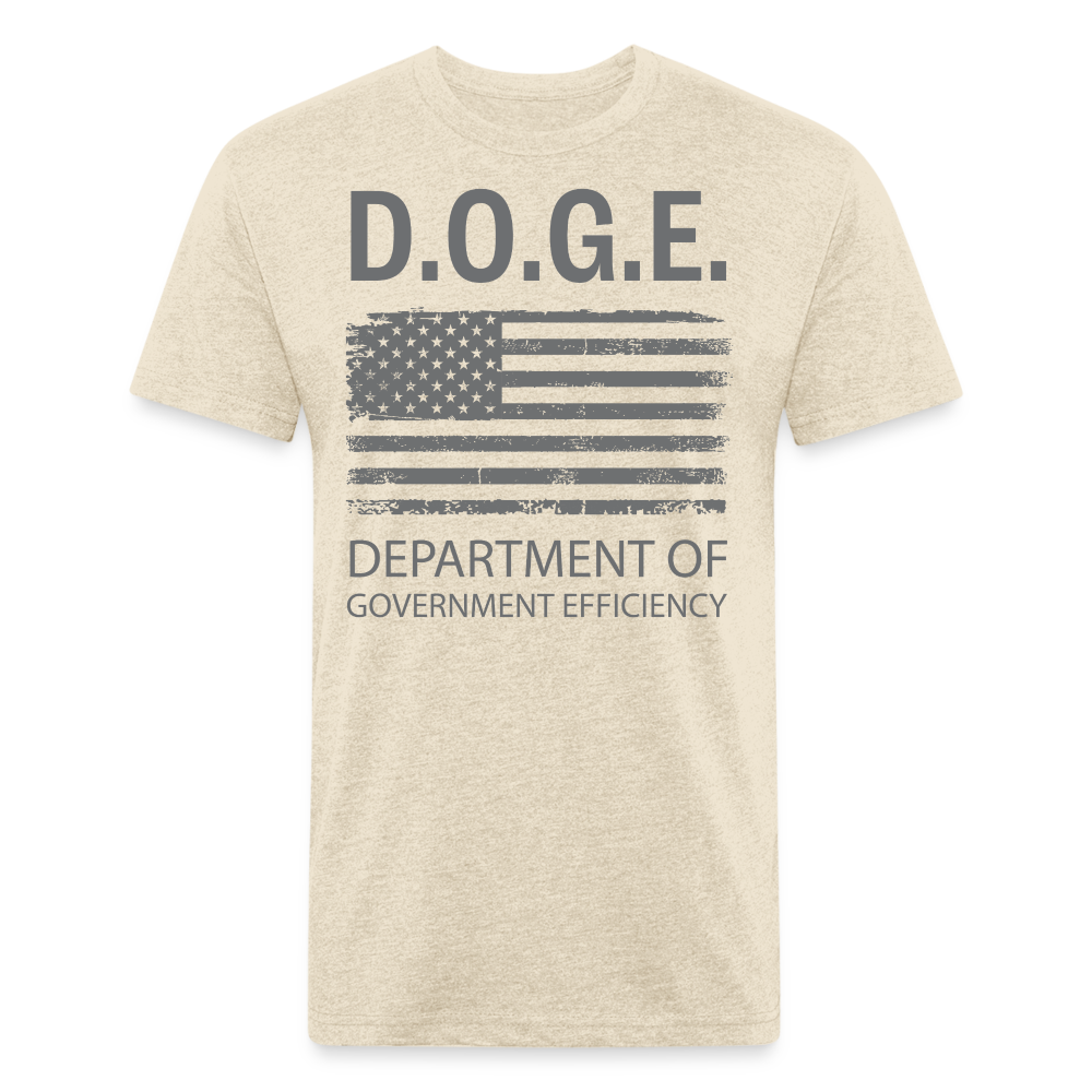 DOGE, Department of Government Efficiency Fitted Cotton/Poly T-Shirt by Next Level - heather cream