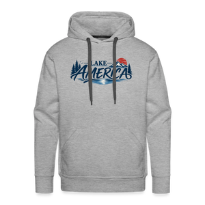 Lake America Men’s Premium Hoodie - heather grey