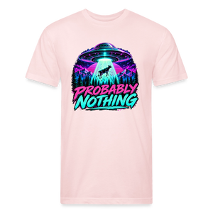 Probably Nothing UFO Alien Abduction – Men's Fitted Graphic T-Shirt - blush pink 