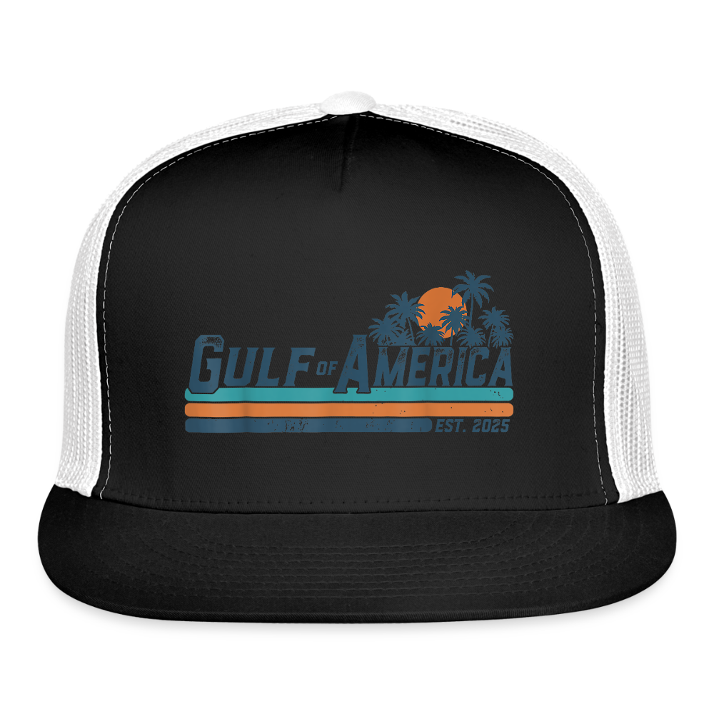 Gulf of America Retro Trucker Hat - black/white