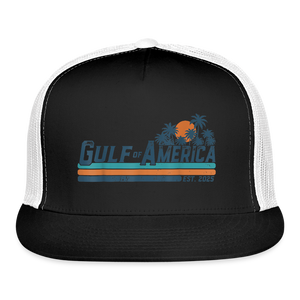 Gulf of America Retro Trucker Hat - black/white