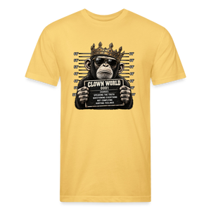 Clown World Mugshot – Men's Fitted Graphic T-Shirt - pastel yellow